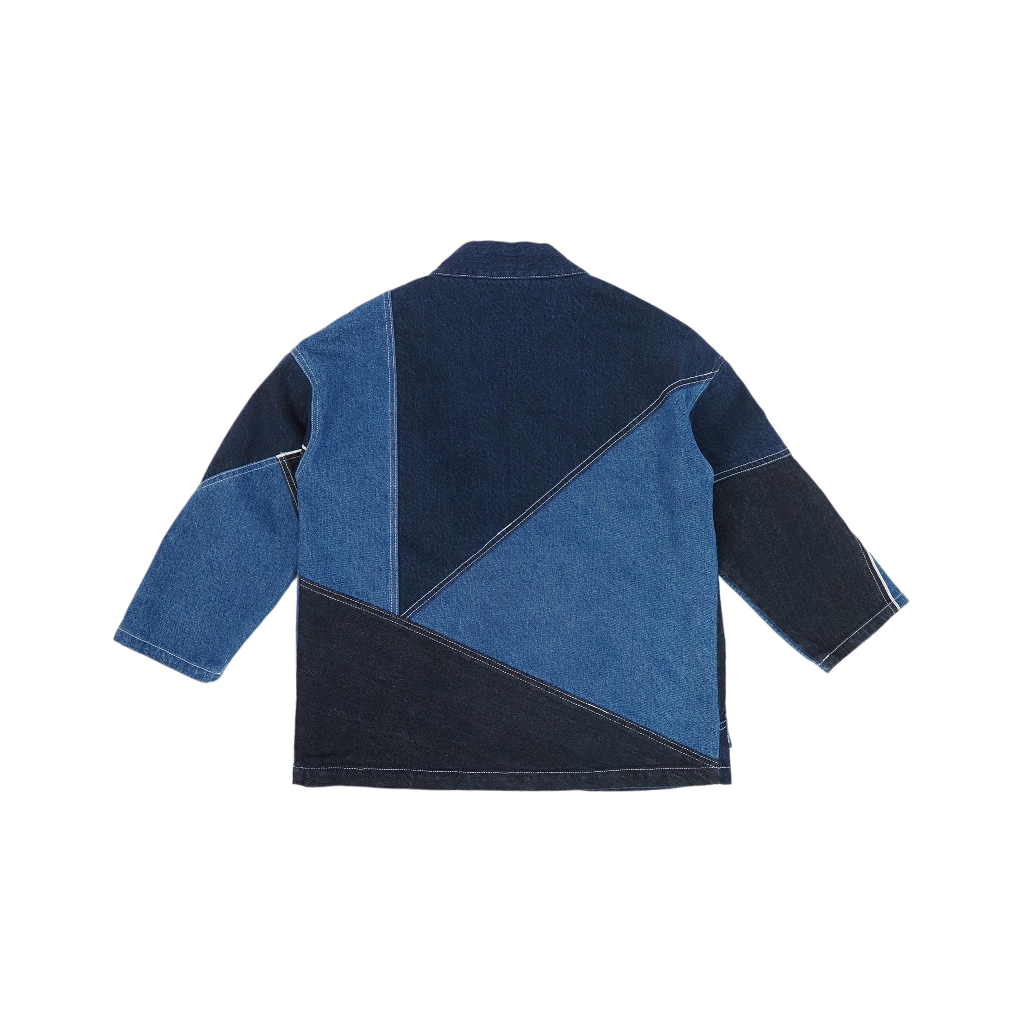 Sashiko Geometric Patchwork Kimono Jacket