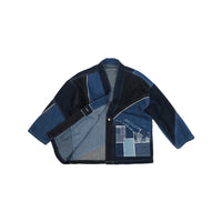 Sashiko Geometric Patchwork Kimono Jacket
