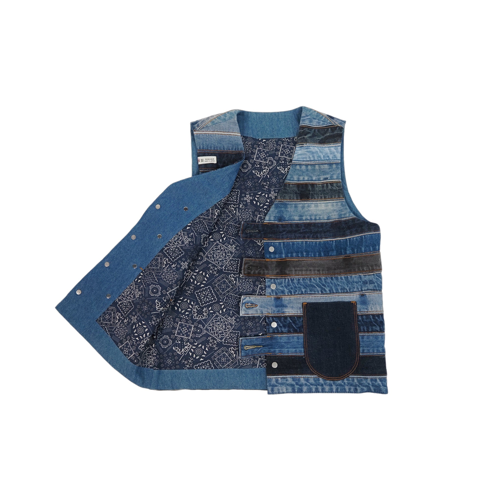 Unique Patchwork Denim Vest