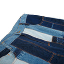 Vertical Patchwork Denim Jeans