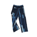 Vertical Patchwork Denim Jeans