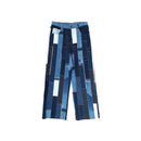 Vertical Patchwork Denim Jeans