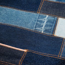 Vertical Patchwork Denim Jeans