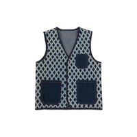 denim lattice vest